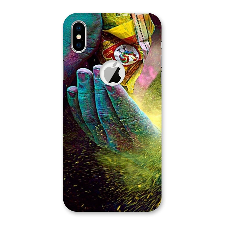 Colours Back Case for iPhone X Logo Cut