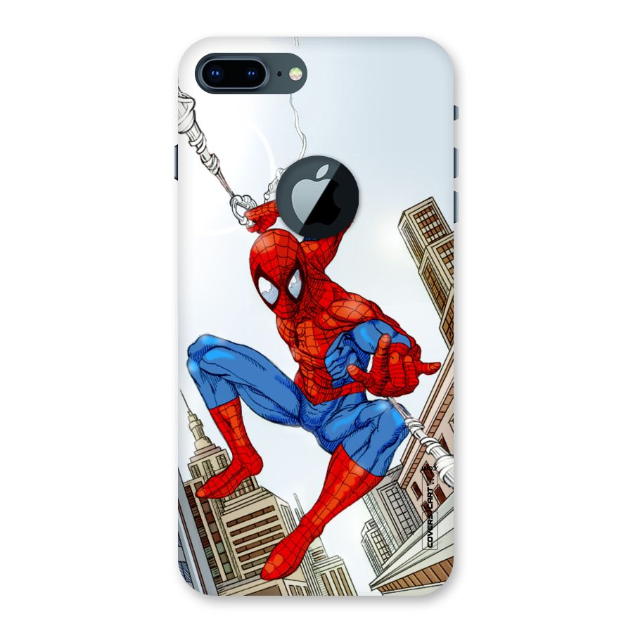 Comic Spider Man Back Case for iPhone 7 Plus Logo Cut