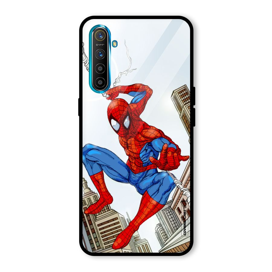 Comic Spider Man Glass Back Case for Realme X2