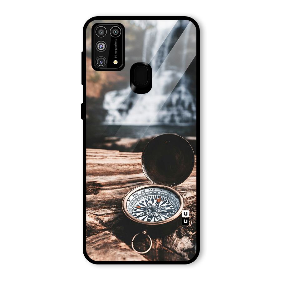 Compass Travel Glass Back Case for Galaxy F41