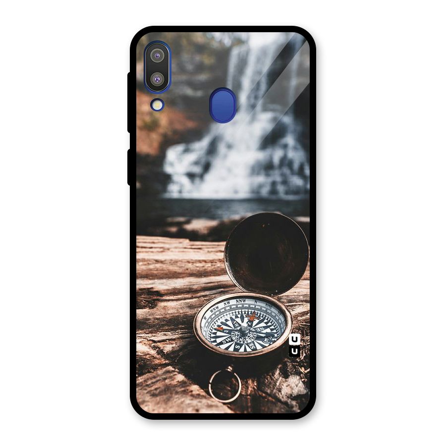 Compass Travel Glass Back Case for Galaxy M20