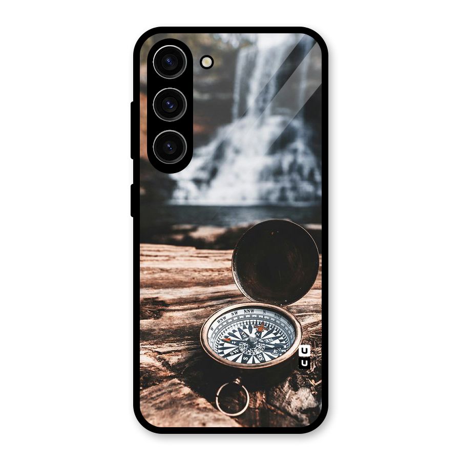 Compass Travel Glass Back Case for Galaxy S23
