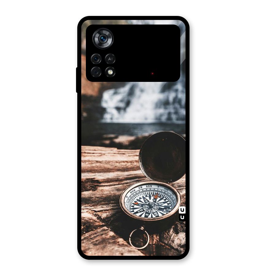 Compass Travel Glass Back Case for Poco X4 Pro 5G