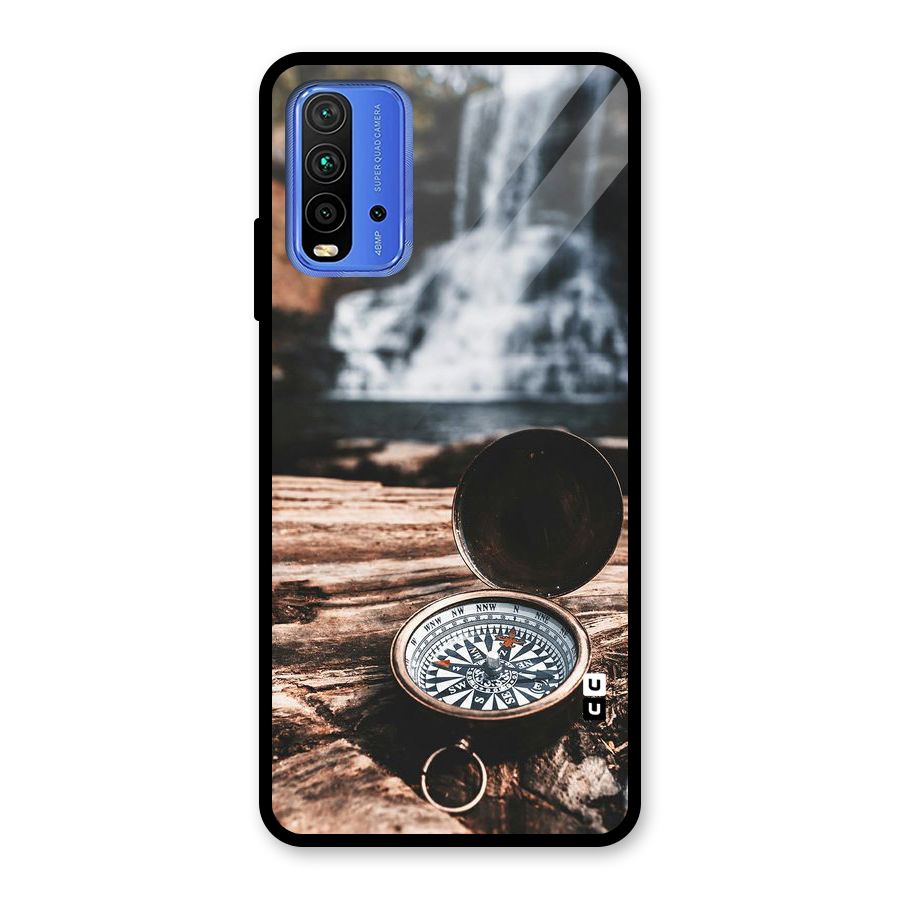 Compass Travel Glass Back Case for Redmi 9 Power