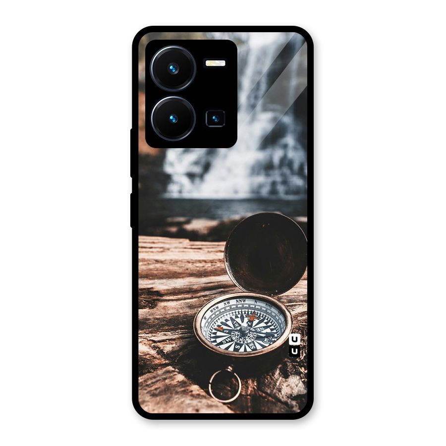 Compass Travel Glass Back Case for Vivo Y35