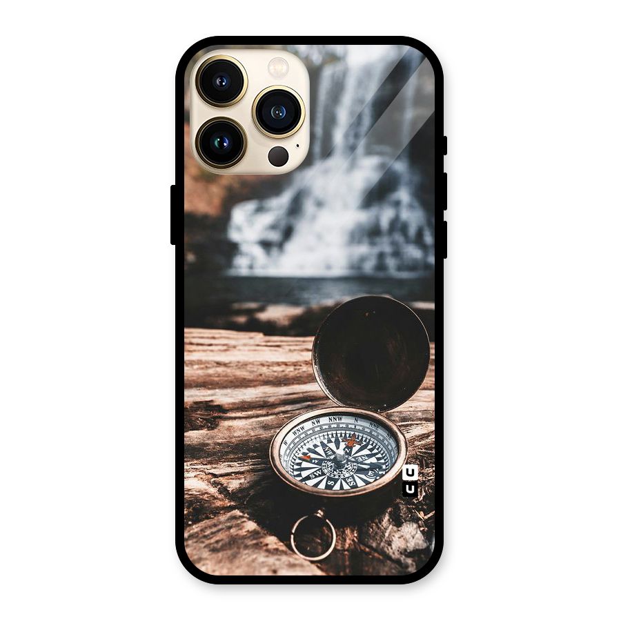 Compass Travel Glass Back Case for iPhone 13 Pro Max