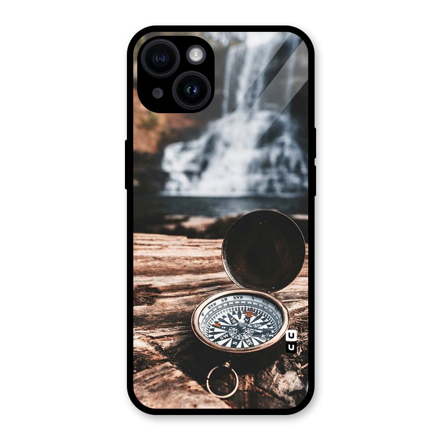 Compass Travel Glass Back Case for iPhone 14