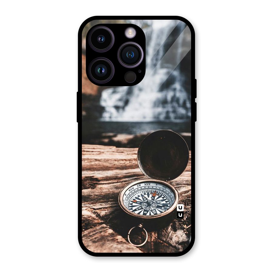 Compass Travel Glass Back Case for iPhone 14 Pro