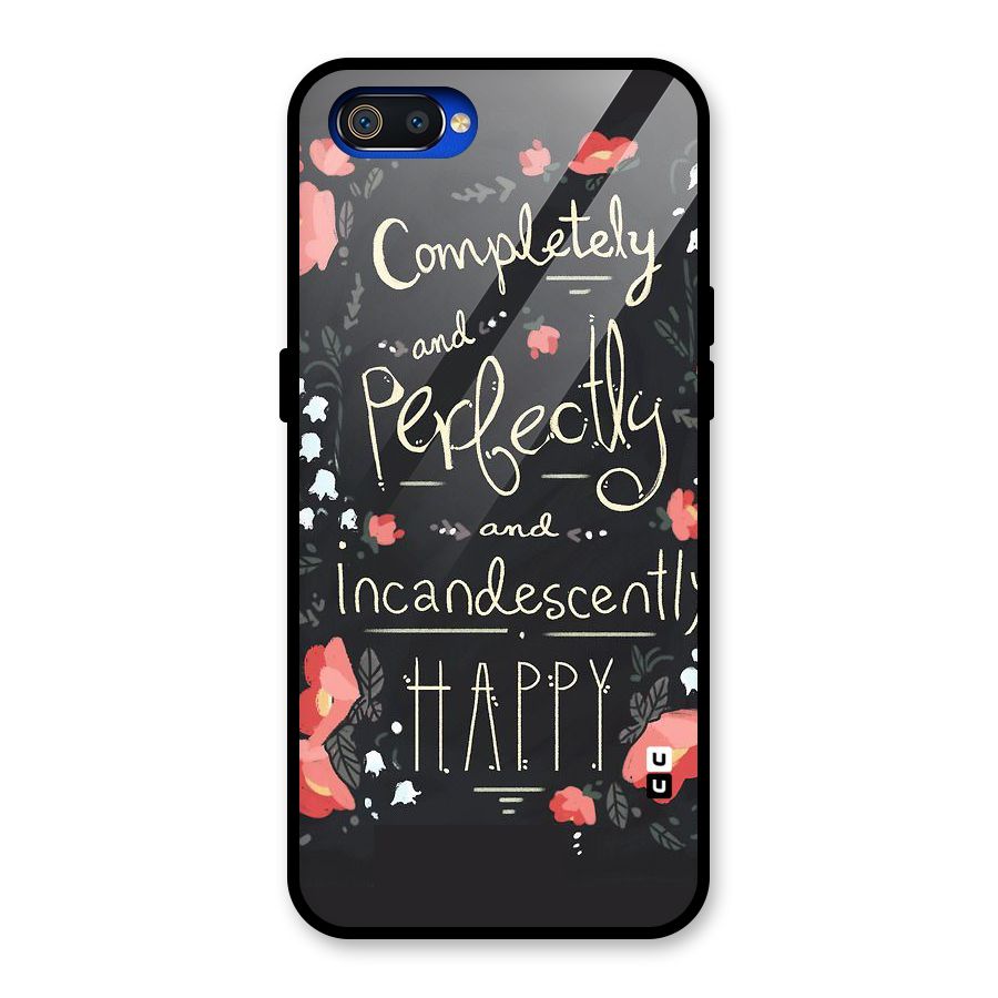 Completely Happy Glass Back Case for Realme C2