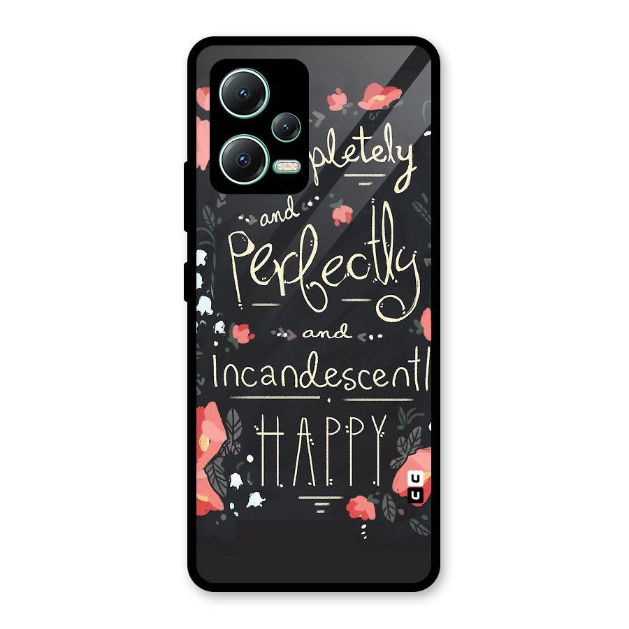 Completely Happy Glass Back Case for Redmi Note 12 5G