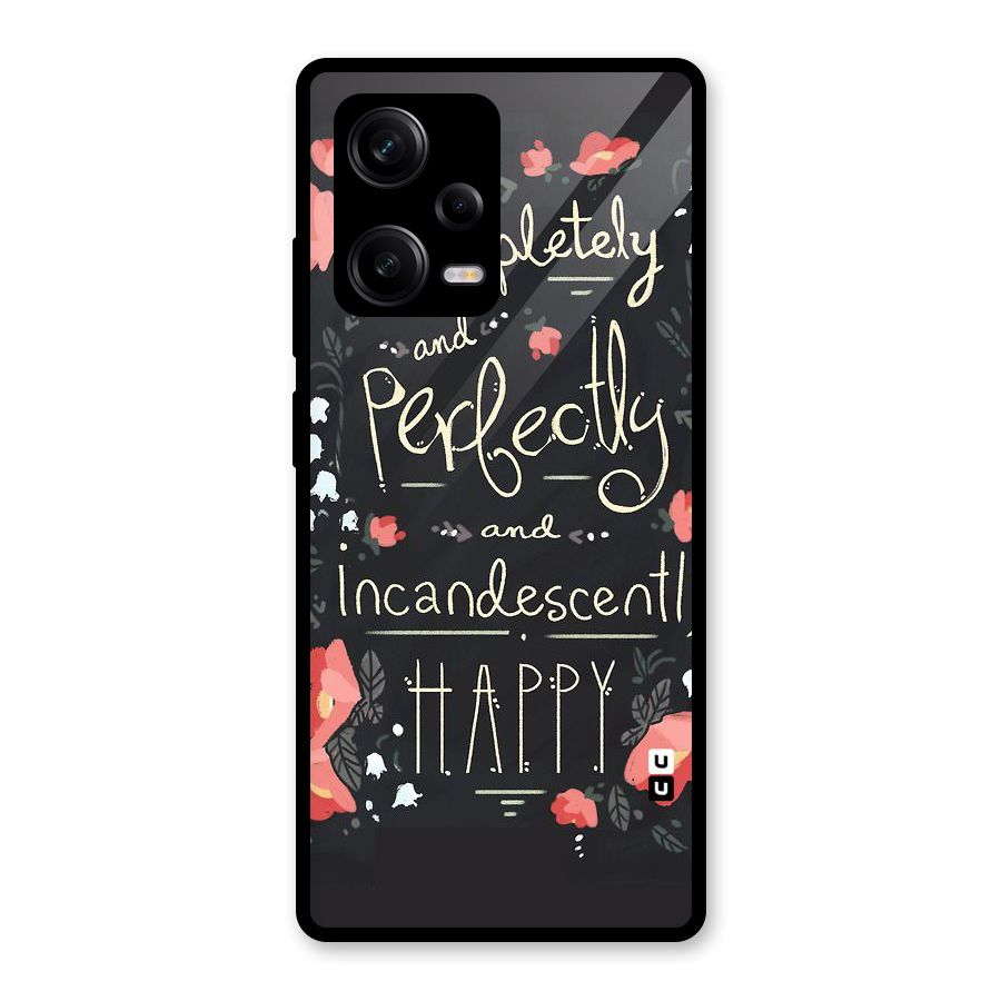 Completely Happy Glass Back Case for Redmi Note 12 Pro