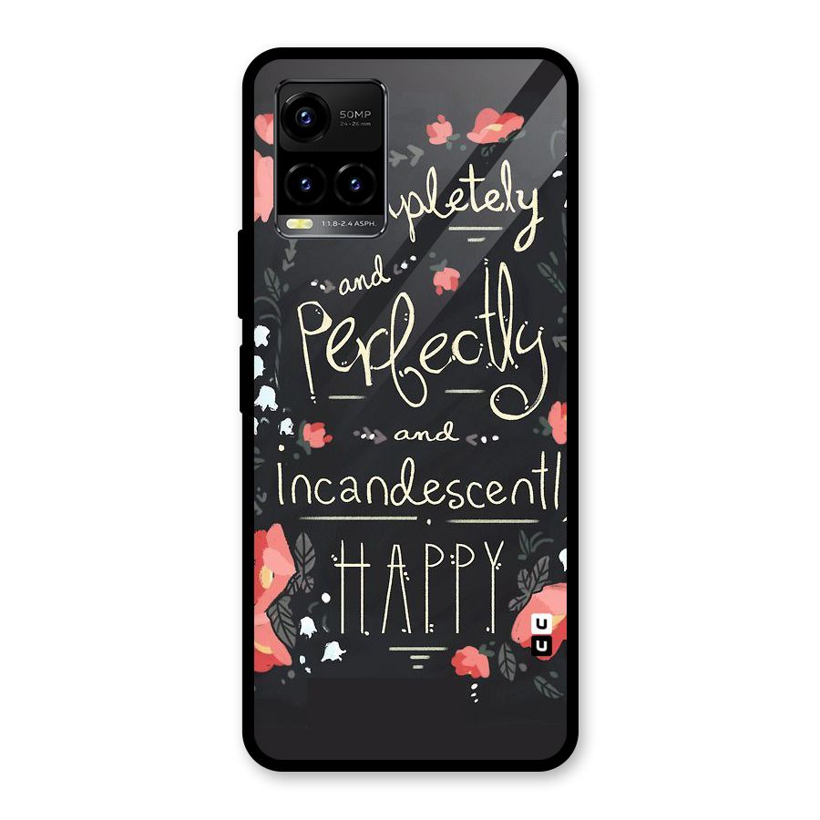 Completely Happy Glass Back Case for Vivo Y21A