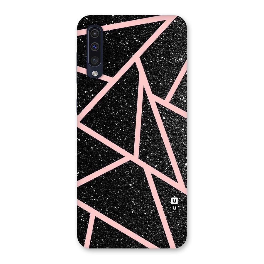 Concrete Black Pink Stripes Back Case for Galaxy A50s