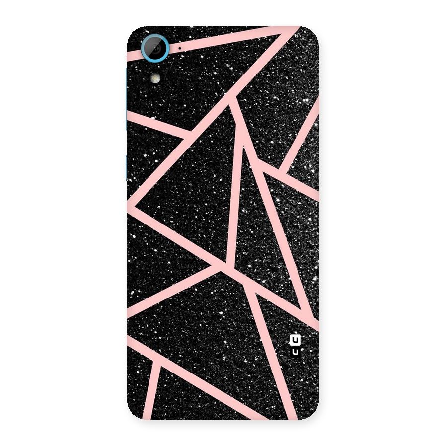 Concrete Black Pink Stripes Back Case for HTC Desire 826