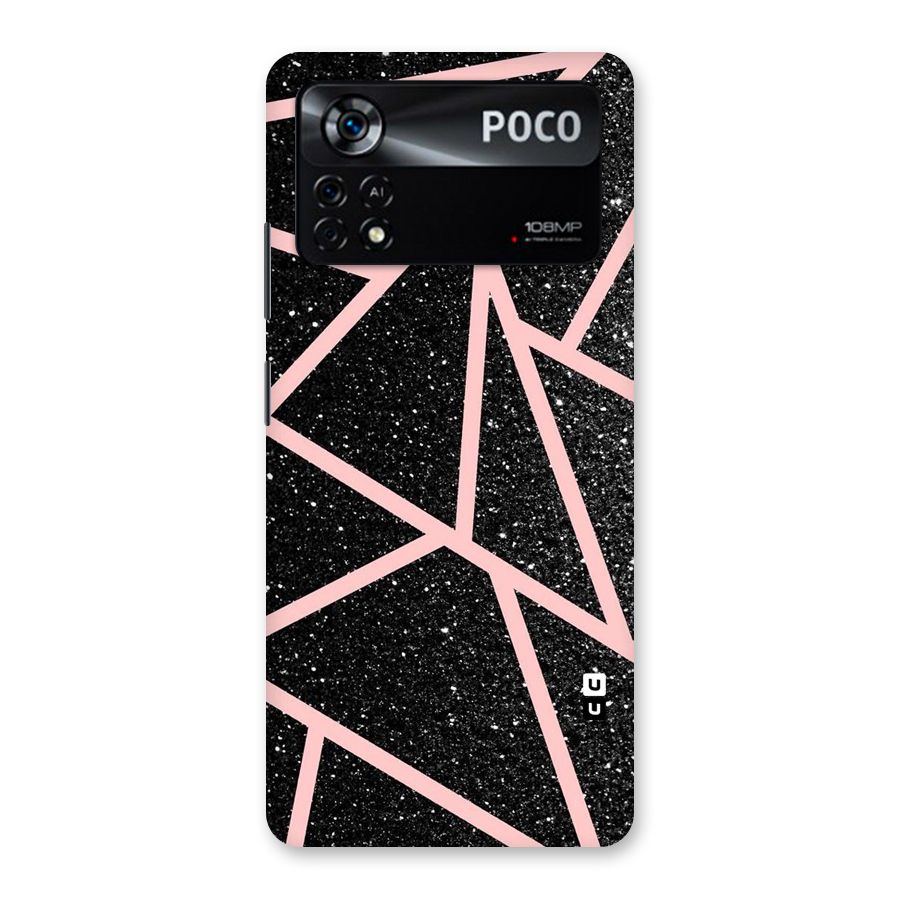 Concrete Black Pink Stripes Back Case for Poco X4 Pro 5G