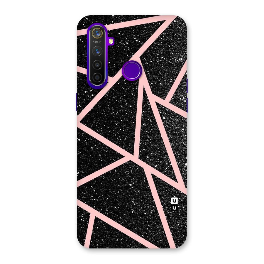 Concrete Black Pink Stripes Back Case for Realme 5 Pro