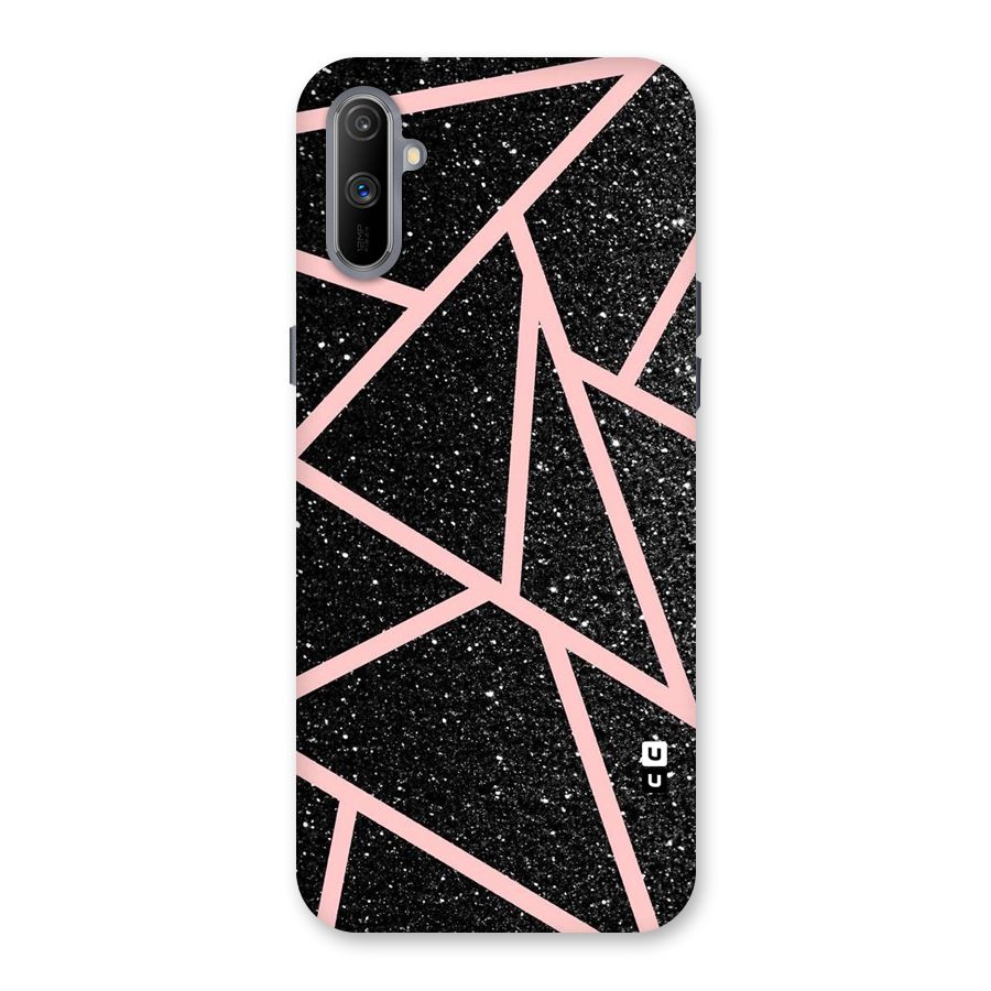 Concrete Black Pink Stripes Back Case for Realme C3