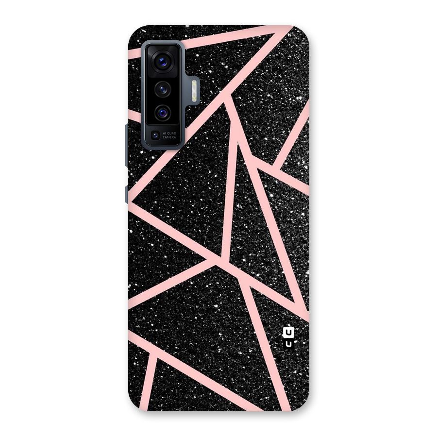 Concrete Black Pink Stripes Back Case for Vivo X50