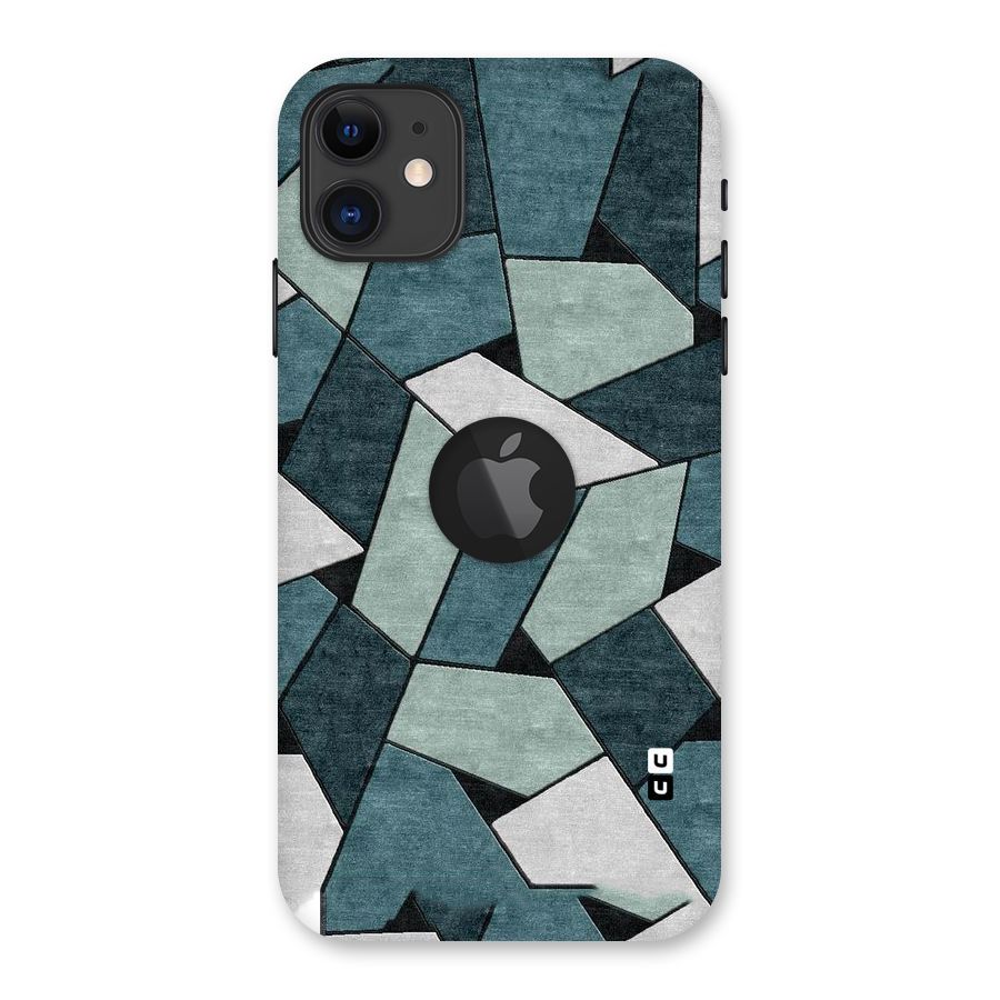 Concrete Green Abstract Back Case for iPhone 11 Logo Cut