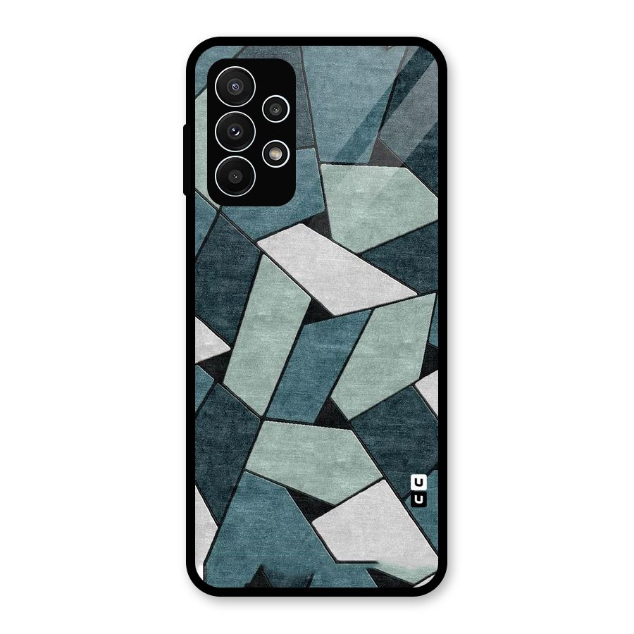 Concrete Green Abstract Glass Back Case for Galaxy A23