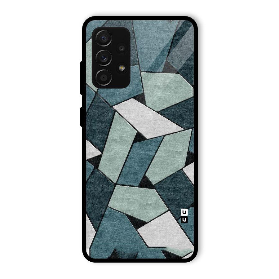 Concrete Green Abstract Glass Back Case for Galaxy A53 5G
