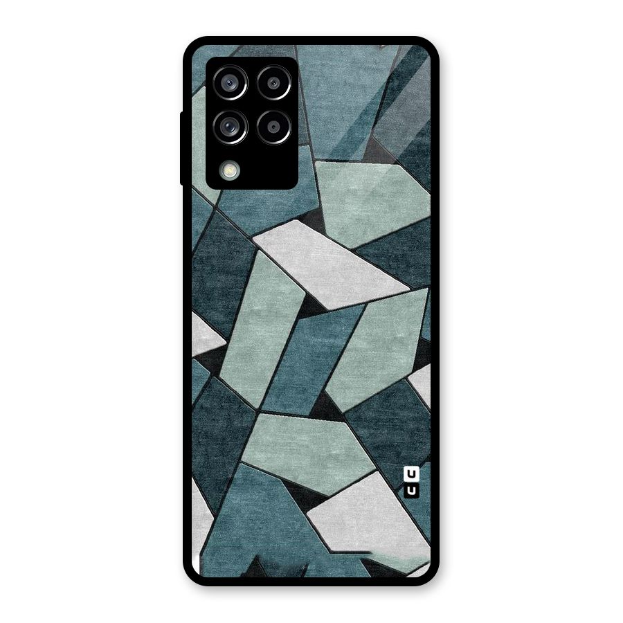 Concrete Green Abstract Glass Back Case for Galaxy M53 5G