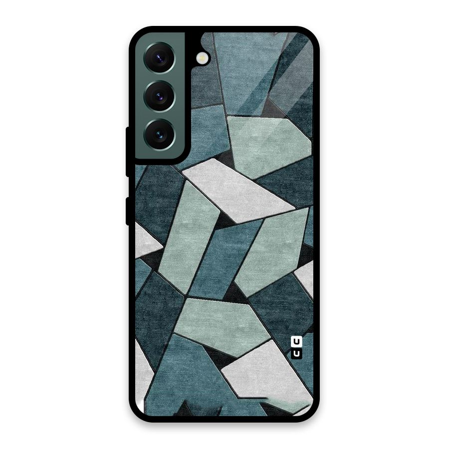 Concrete Green Abstract Glass Back Case for Galaxy S22 5G