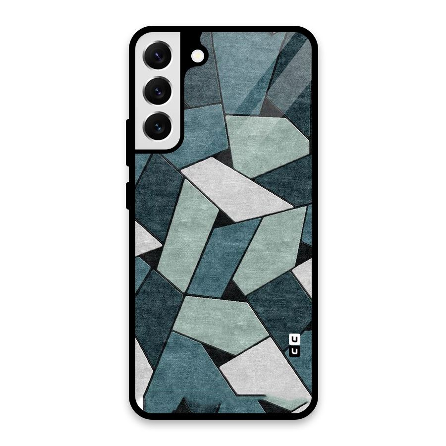 Concrete Green Abstract Glass Back Case for Galaxy S22 Plus 5G