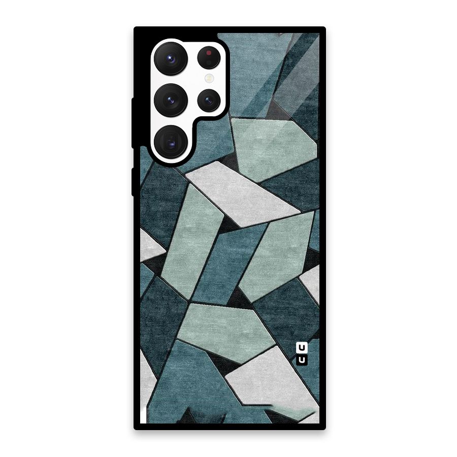 Concrete Green Abstract Glass Back Case for Galaxy S22 Ultra 5G