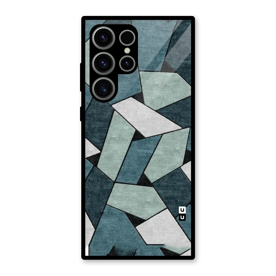 Concrete Green Abstract Glass Back Case for Galaxy S23 Ultra