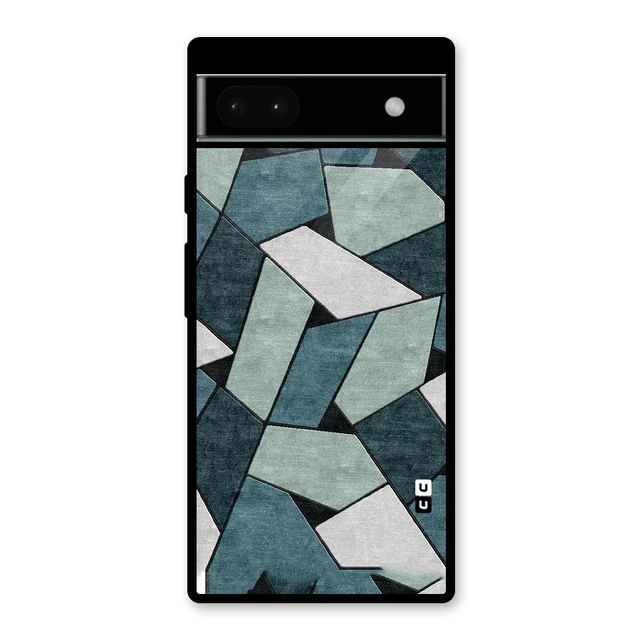 Concrete Green Abstract Glass Back Case for Google Pixel 6a