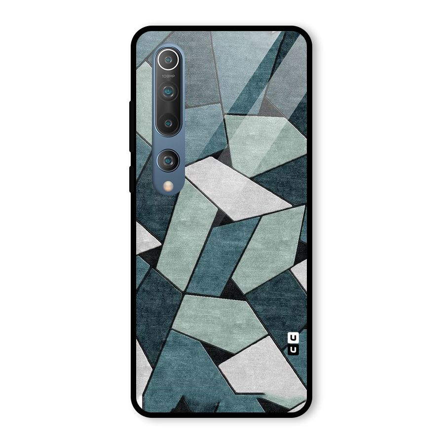 Concrete Green Abstract Glass Back Case for Mi 10
