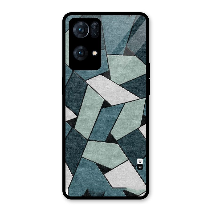 Concrete Green Abstract Glass Back Case for Oppo Reno7 Pro 5G