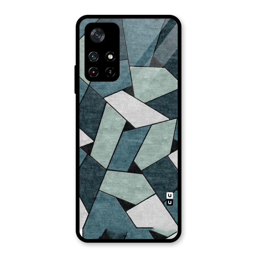 Concrete Green Abstract Glass Back Case for Poco M4 Pro 5G