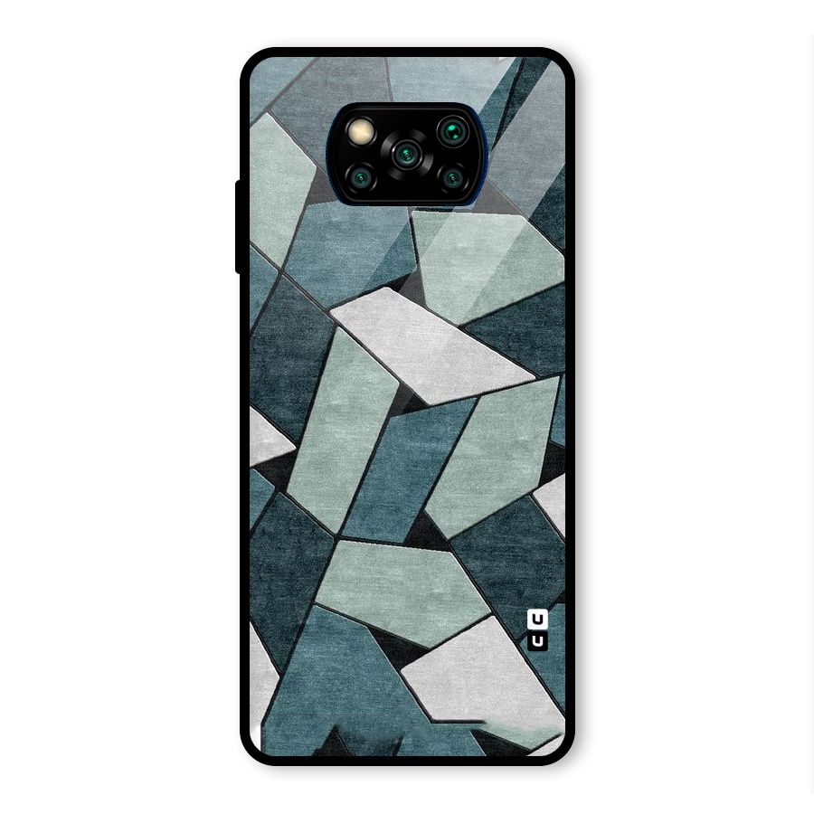 Concrete Green Abstract Glass Back Case for Poco X3 Pro