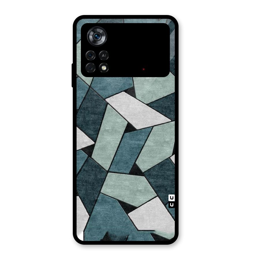 Concrete Green Abstract Glass Back Case for Poco X4 Pro 5G