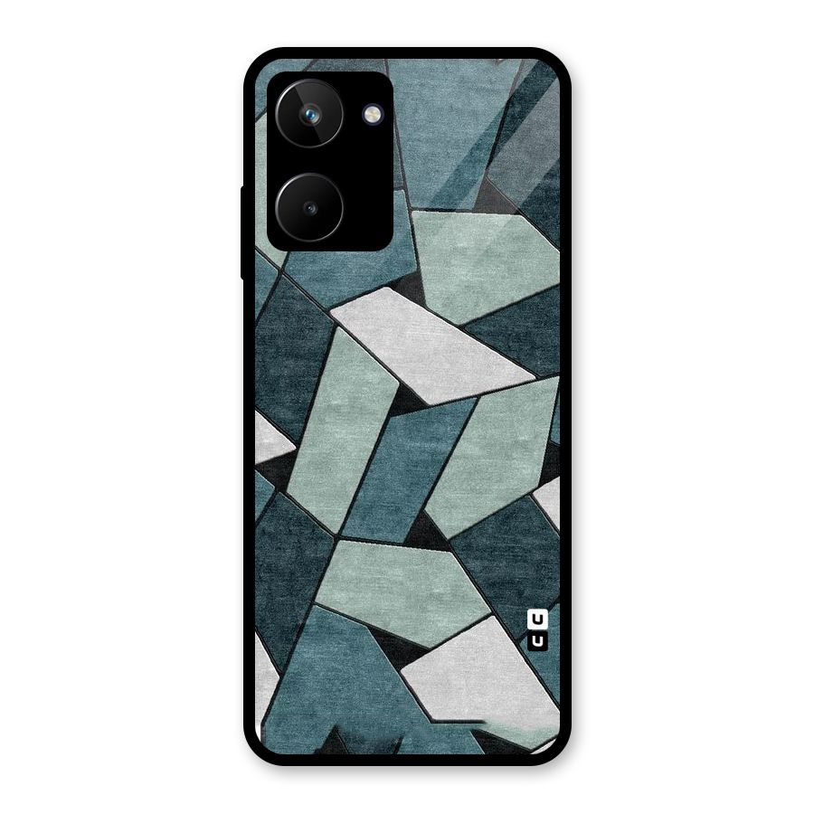 Concrete Green Abstract Glass Back Case for Realme 10