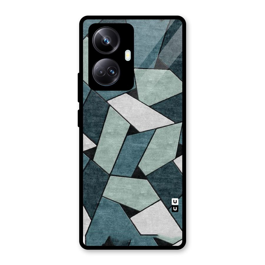 Concrete Green Abstract Glass Back Case for Realme 10 Pro Plus