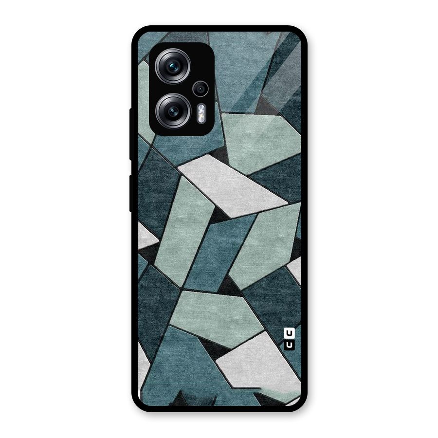 Concrete Green Abstract Glass Back Case for Redmi K50i
