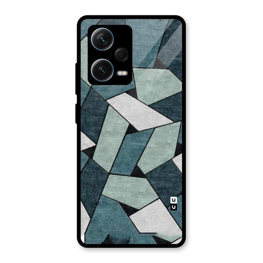 Concrete Green Abstract Glass Back Case for Redmi Note 12 Pro Plus 5G
