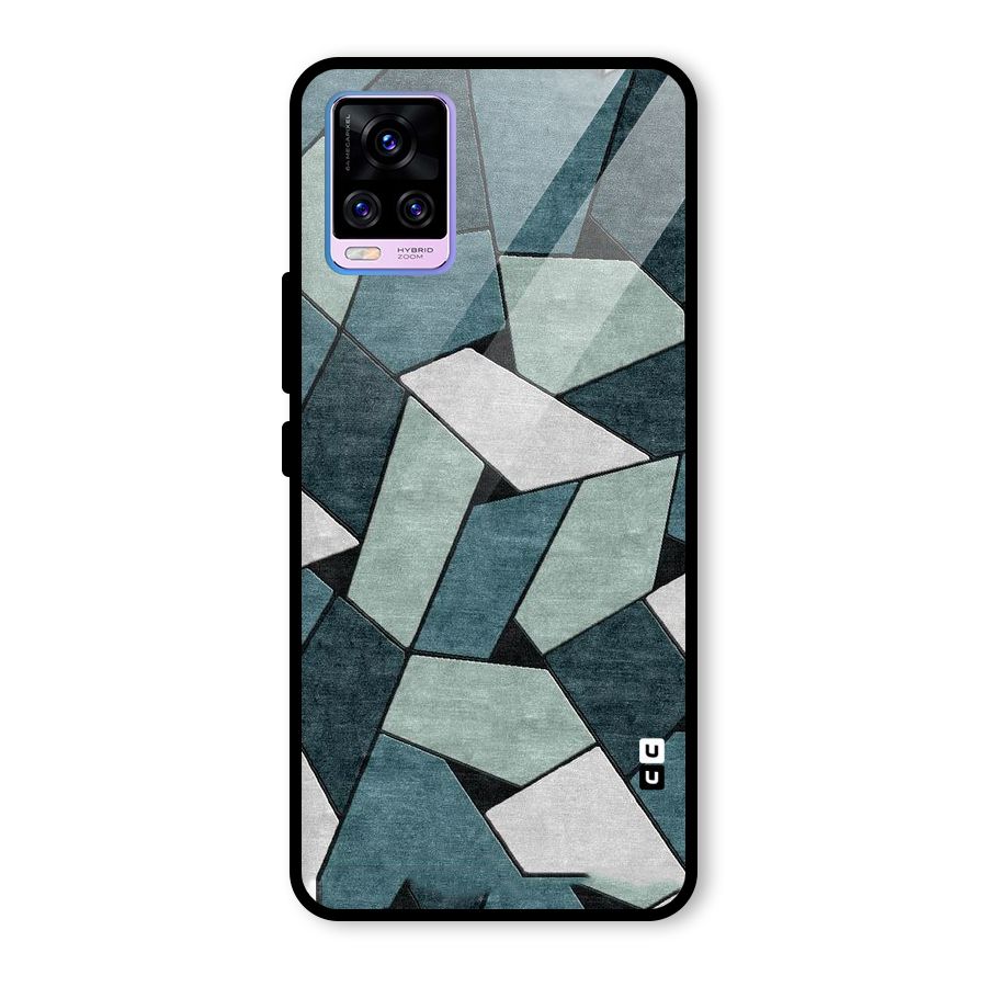 Concrete Green Abstract Glass Back Case for Vivo V20 Pro