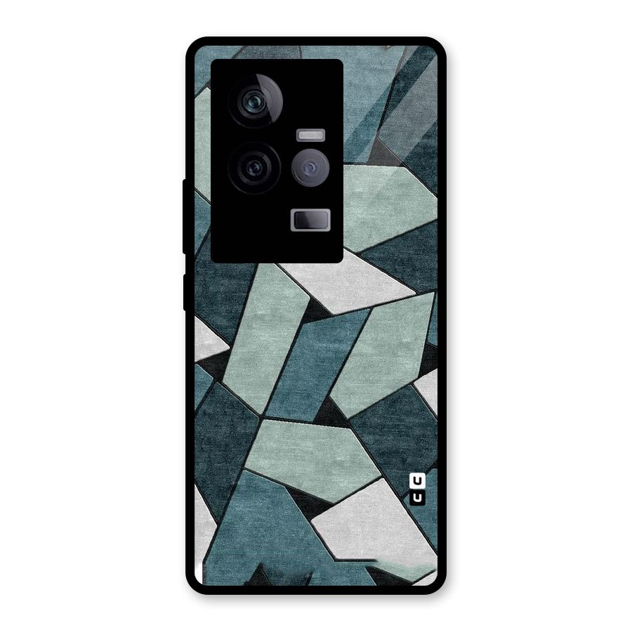 Concrete Green Abstract Glass Back Case for Vivo iQOO 11 5G