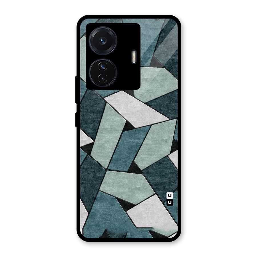 Concrete Green Abstract Glass Back Case for Vivo iQOO Z6 Pro