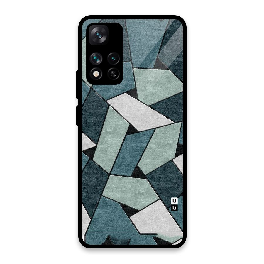 Concrete Green Abstract Glass Back Case for Xiaomi 11i HyperCharge 5G