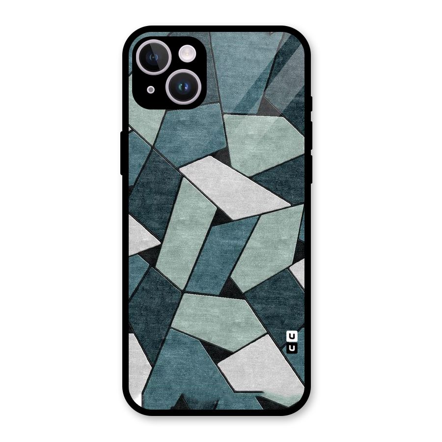 Concrete Green Abstract Glass Back Case for iPhone 14 Plus