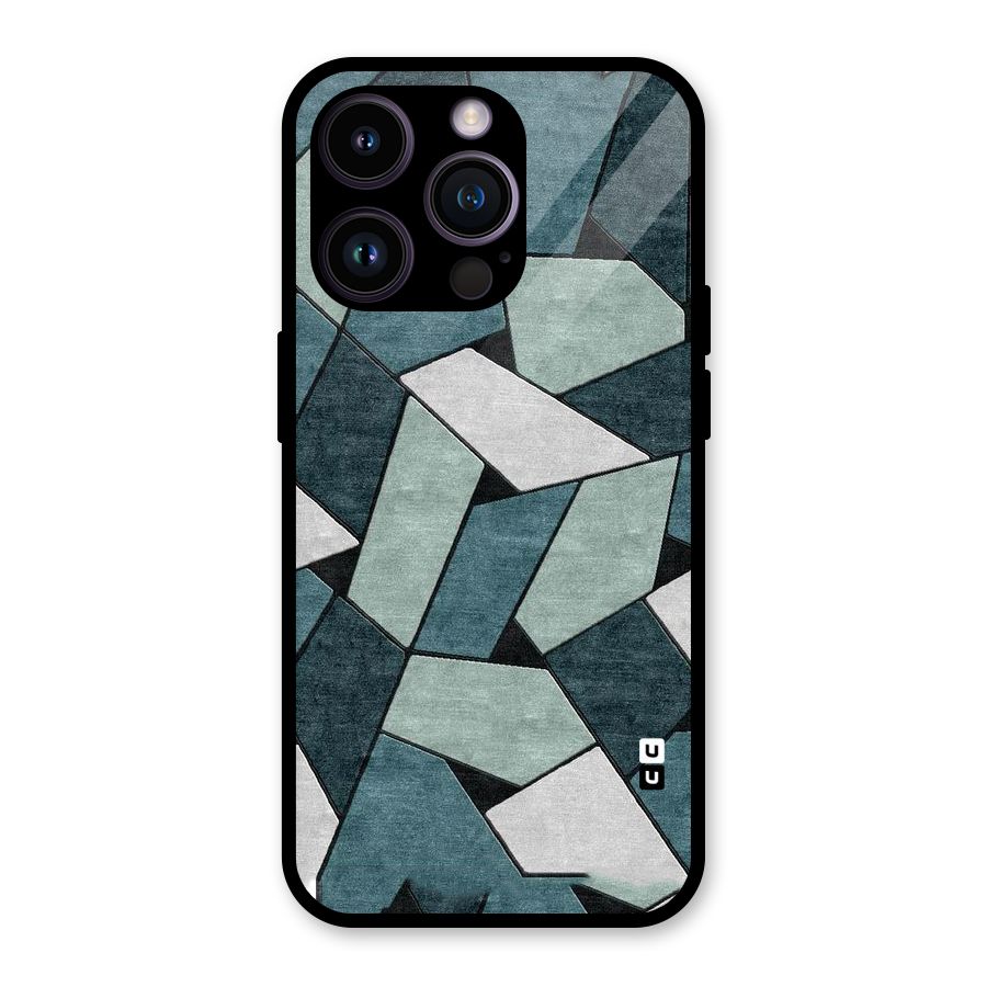 Concrete Green Abstract Glass Back Case for iPhone 14 Pro