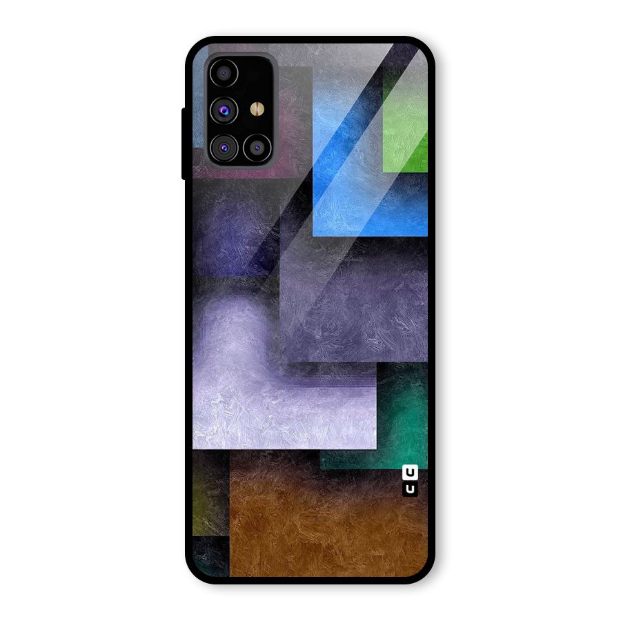 Concrete Squares Glass Back Case for Galaxy M31s
