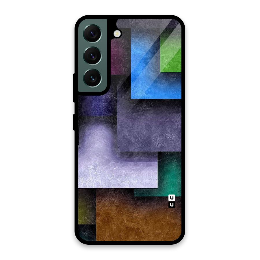 Concrete Squares Glass Back Case for Galaxy S22 5G