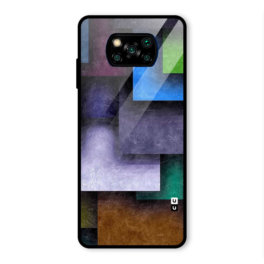 Concrete Squares Glass Back Case for Poco X3 Pro