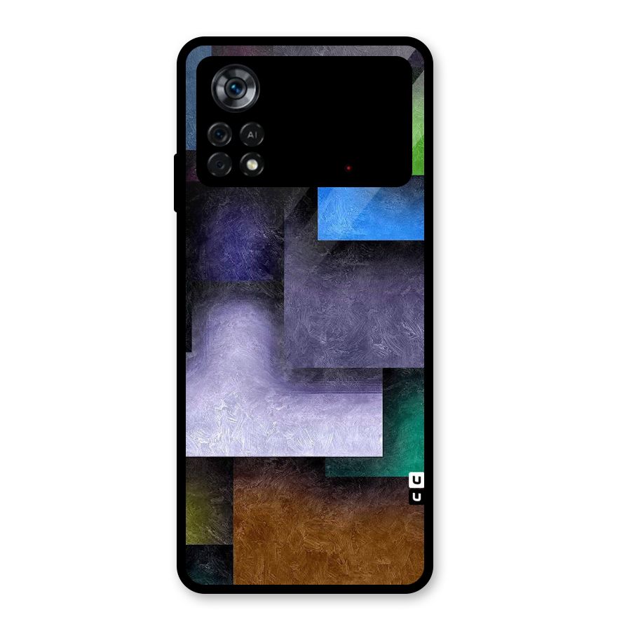 Concrete Squares Glass Back Case for Poco X4 Pro 5G